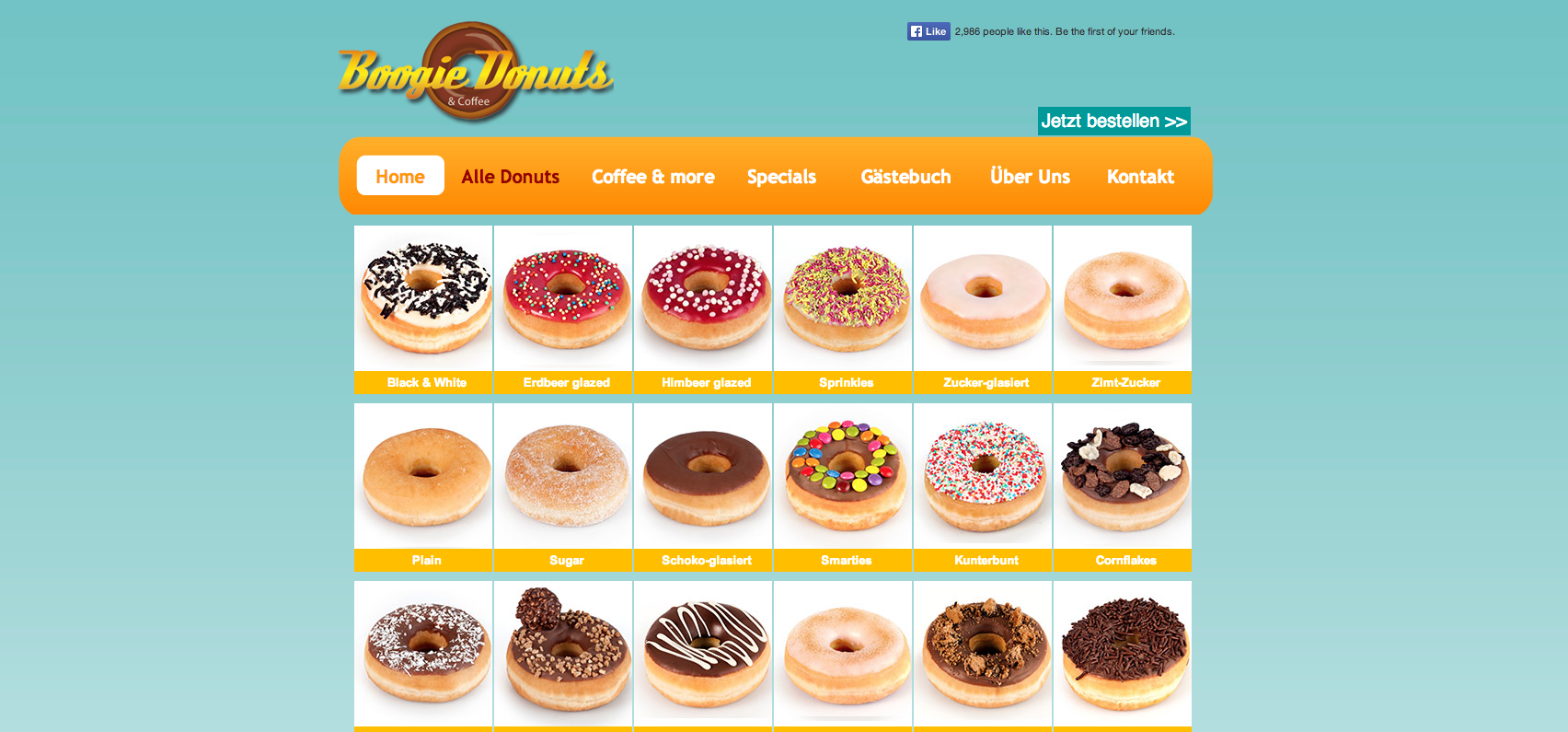 Boogie Donuts Webseite